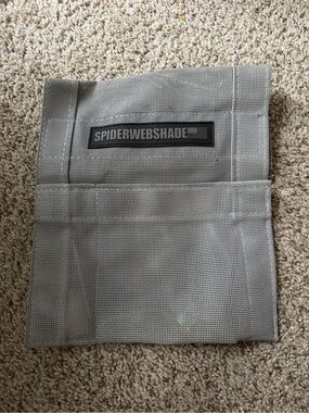 Gray Mesh Storage Pouch